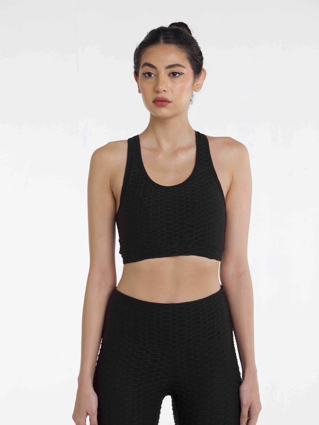 

CAVA Round-Neck Top With Tights Co-Ords, Black