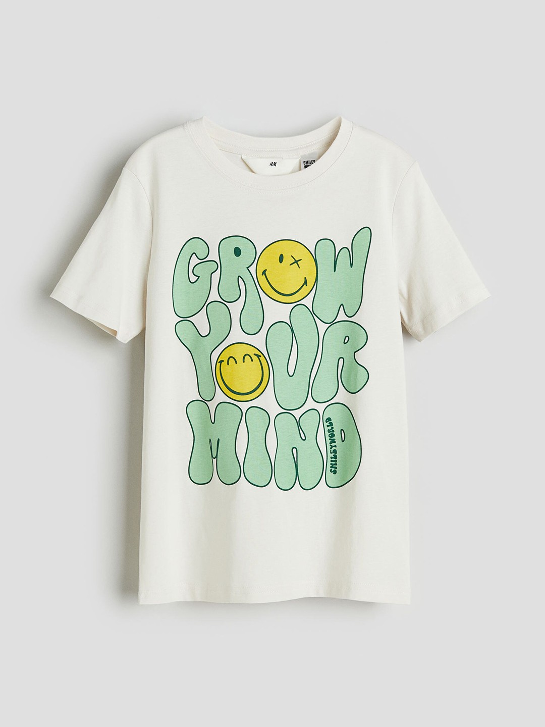 

H&M Boys Pure Cotton Printed T-shirt, Beige