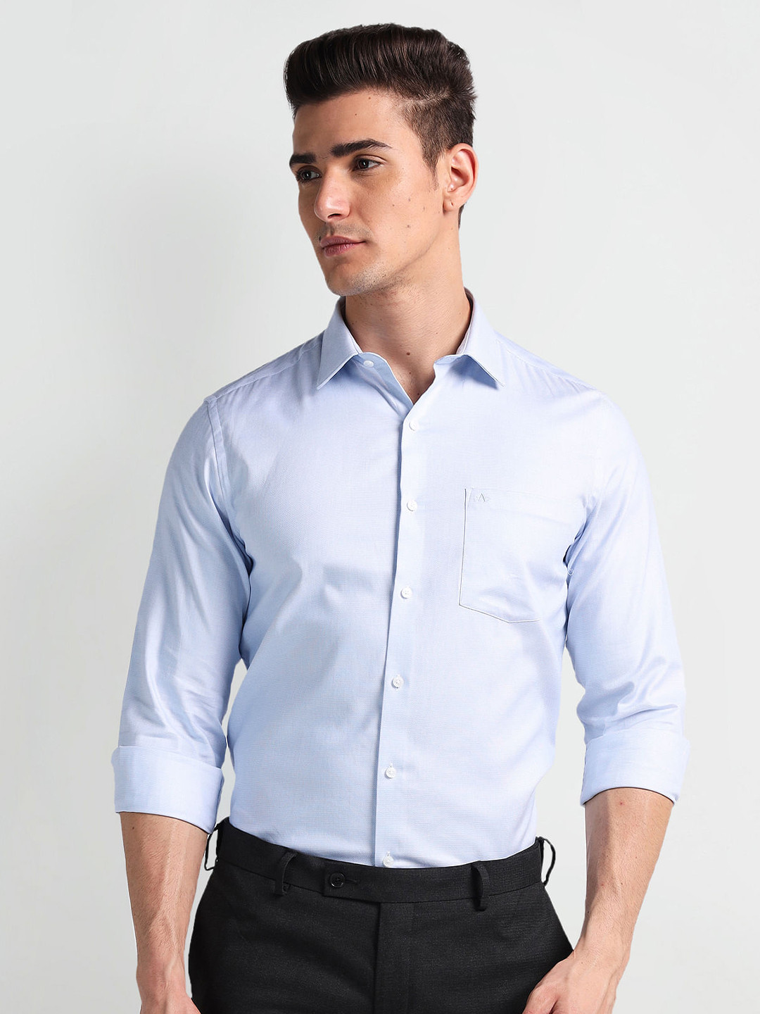 

Arrow Spread Collar Pure Cotton Formal Shirt, Blue