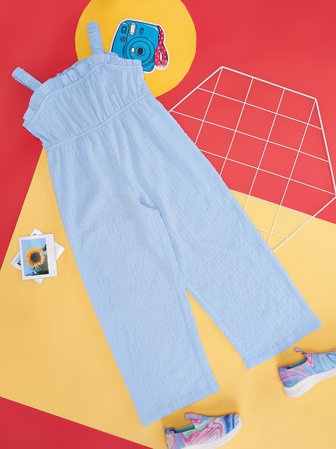 

YU by Pantaloons Girls Basic Jumpsuit, Blue