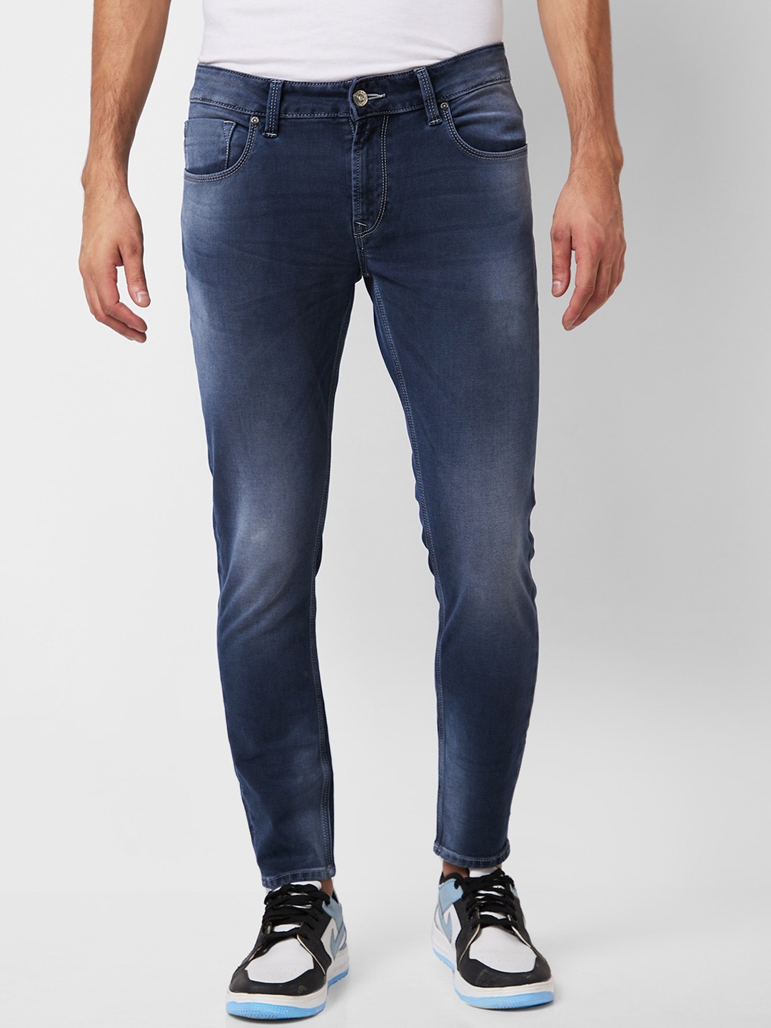 

SPYKAR Men Slim Fit Heavy Fade Stretchable Jeans, Grey