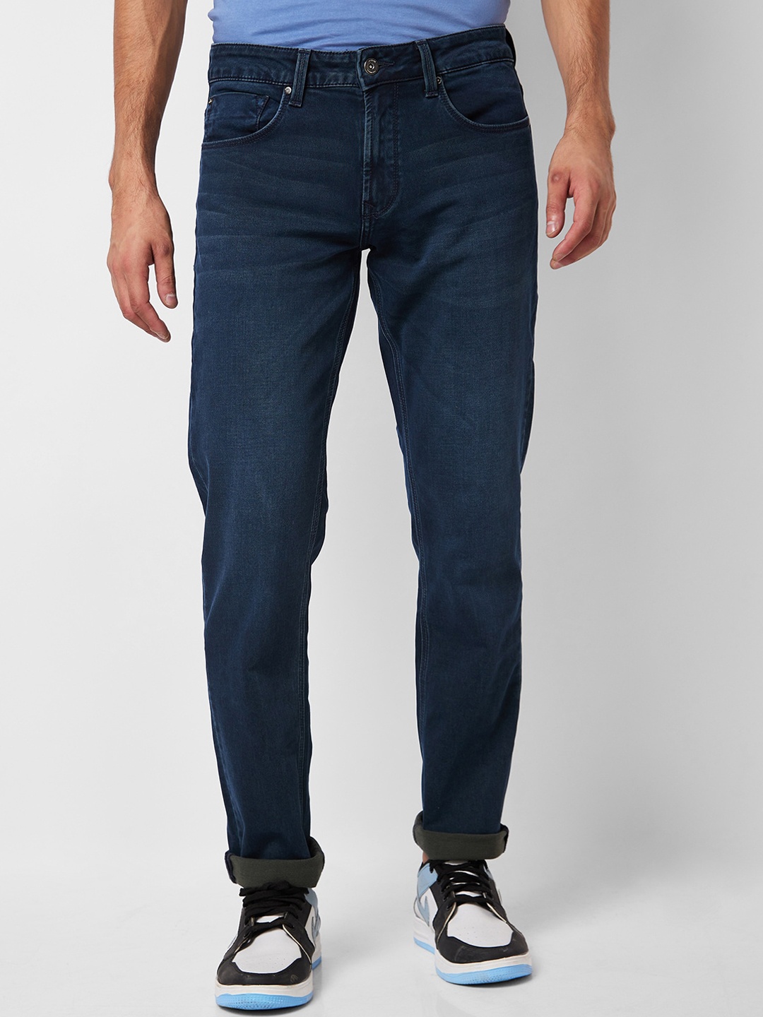 

SPYKAR Men Mid Rise Cotton Jeans, Blue