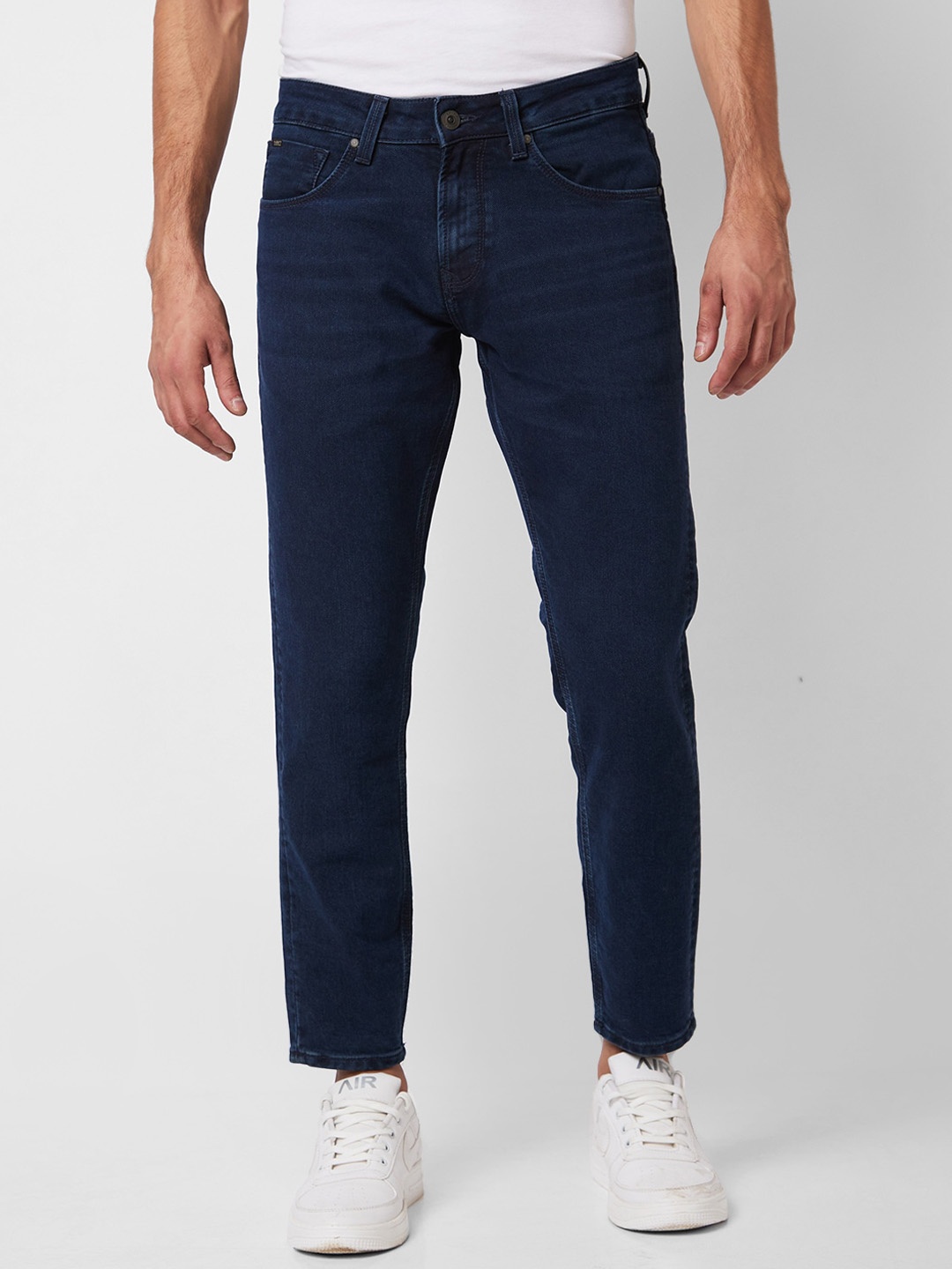 

SPYKAR Men Slim Fit Clean Look Mid Rise Cotton Jeans, Blue