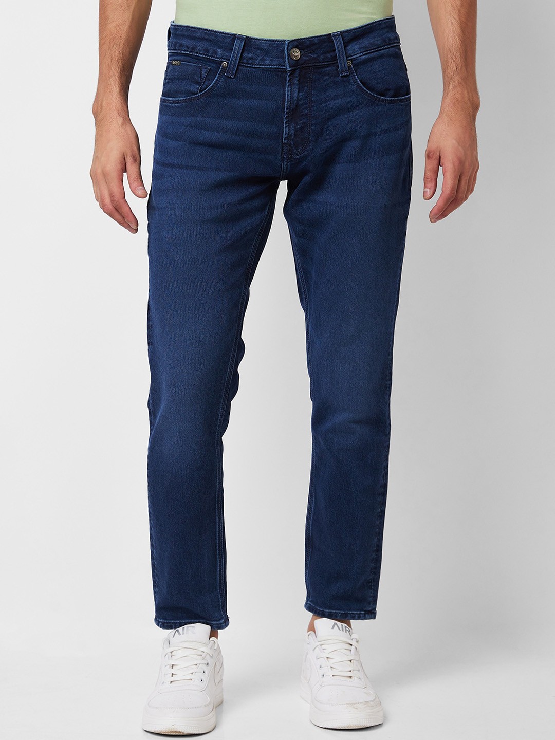 

SPYKAR Men Slim Fit Mid Rise Clean Look Cotton Jeans, Blue