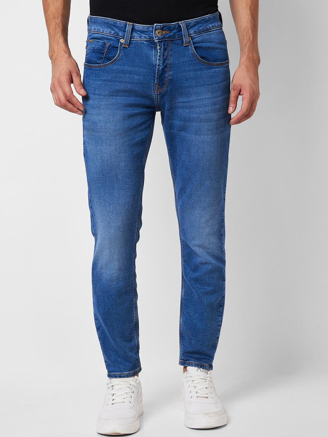 

SPYKAR Men Slim Fit Heavy Fade Clean Look Cotton Jeans, Blue