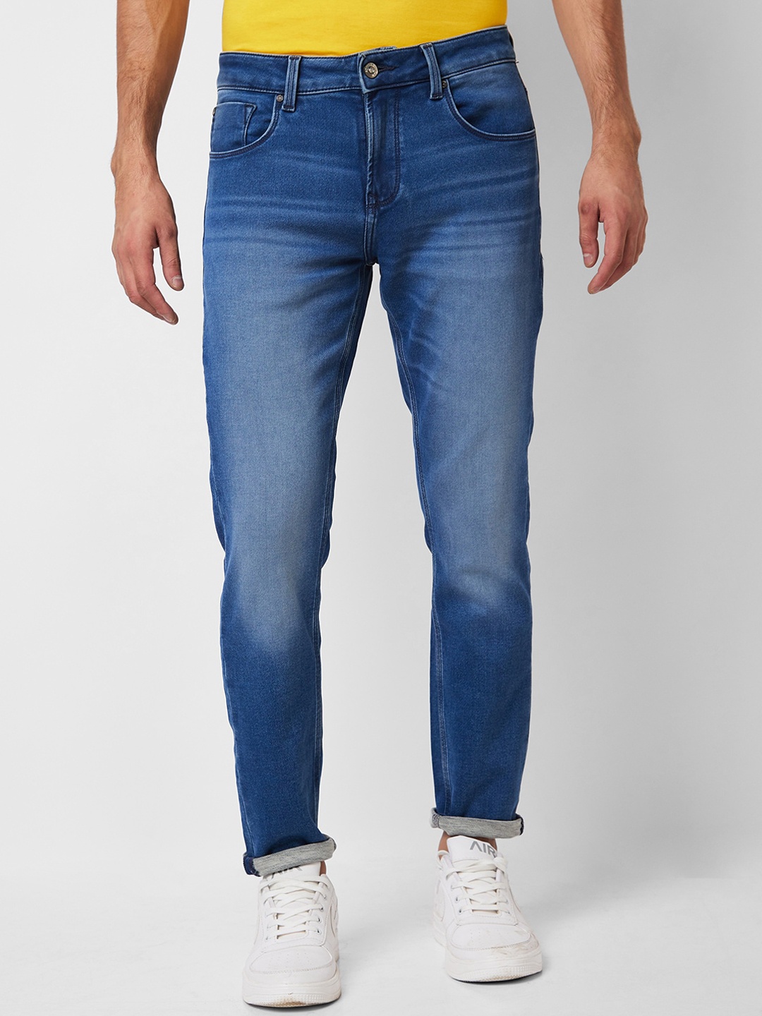 

SPYKAR Men Slim Fit Heavy Fade Cotton Jeans, Blue