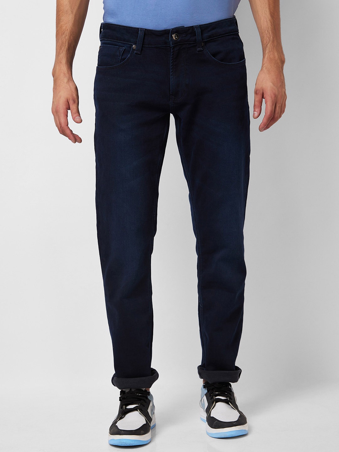 

SPYKAR Men Mid-Rise Clean Look Stretchable Jeans, Blue