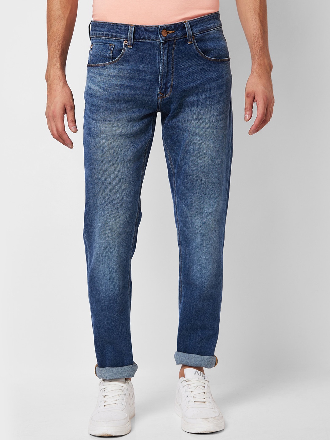 

SPYKAR Men Heavy Fade Clean Look Stretchable Jeans, Blue