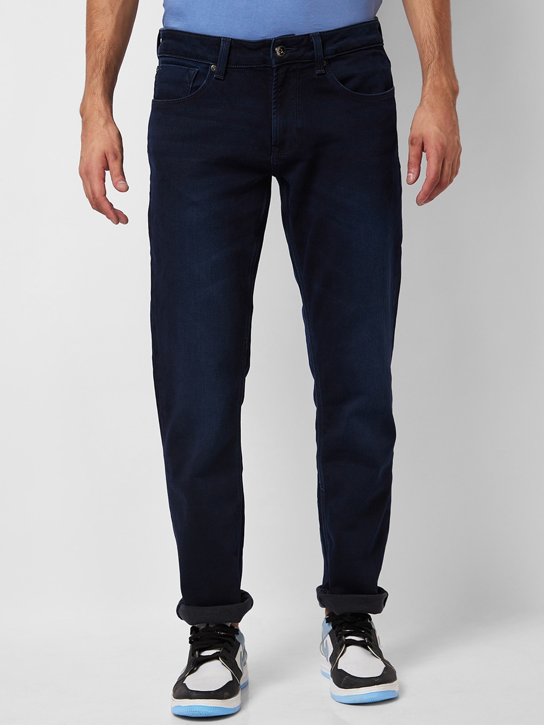 

SPYKAR Men Mid Rise Clean Look Jeans, Blue