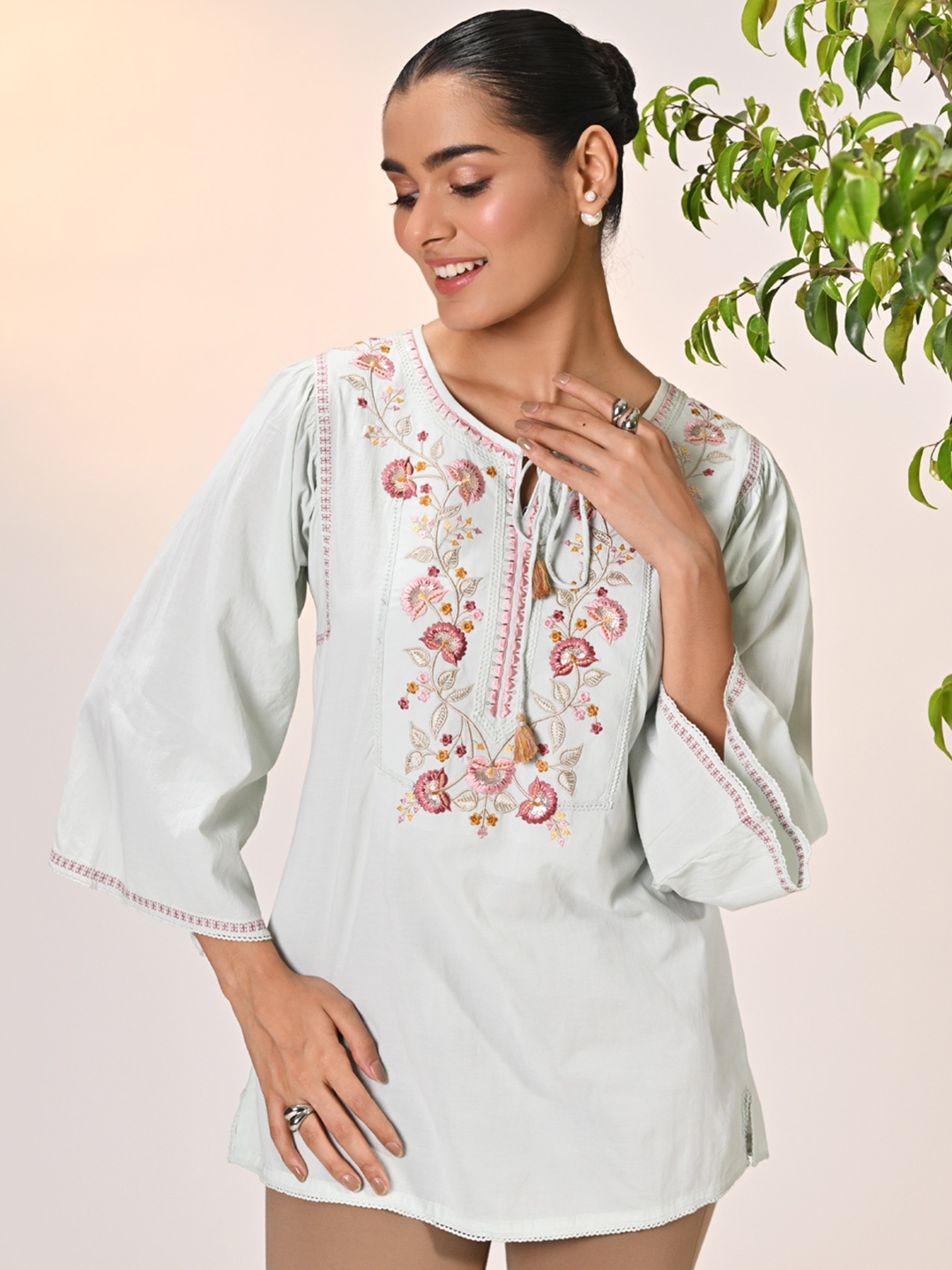 

Lakshita Embroidered Tunic, Blue