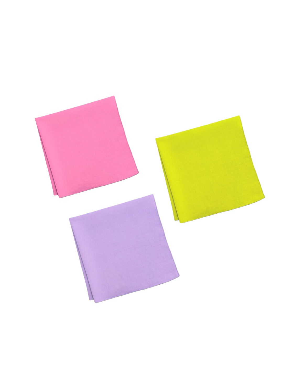 

hexafun Pack Of 3 Pure Cotton Handkerchiefs, Yellow