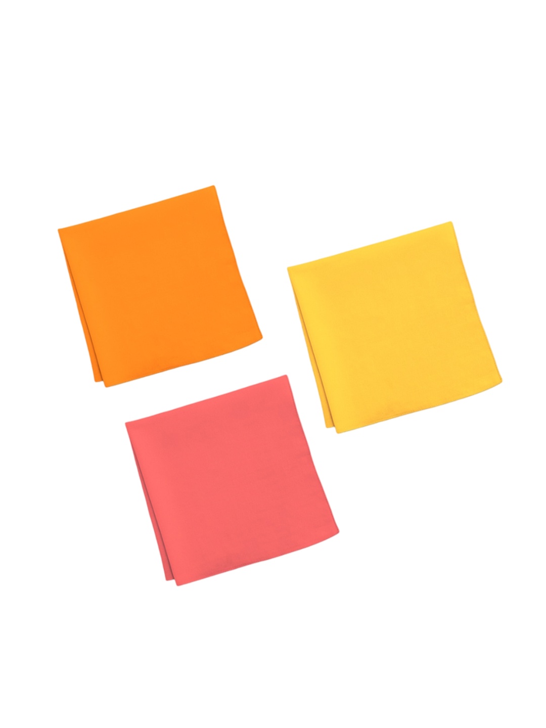 

hexafun Women Pack Of 3 Pure Cotton Handkerchief, Yellow