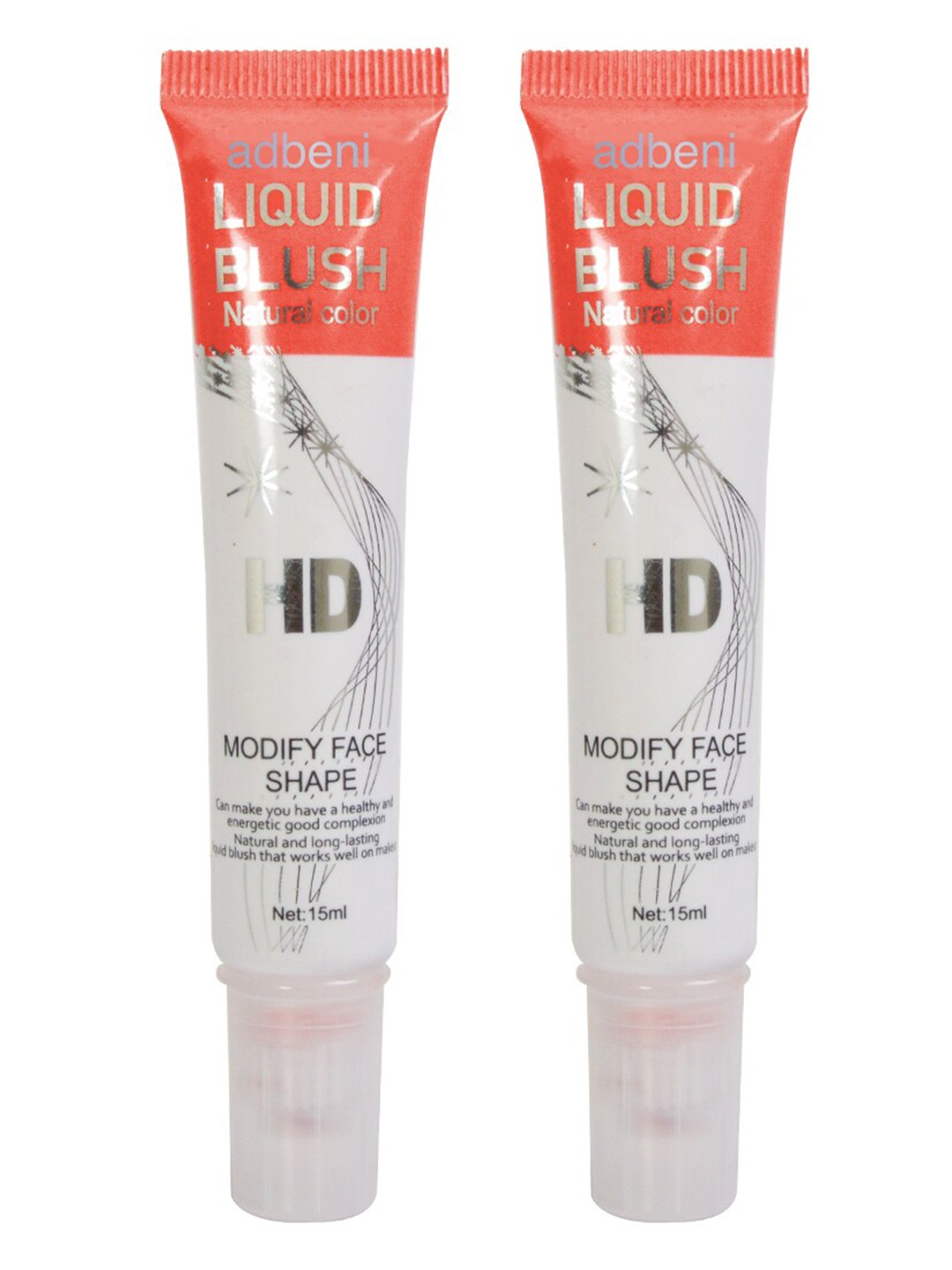 

Adbeni Set Of 2 HD Natural Color Liquid Blush - 15ml Each - Radiance Rouge 05, Peach