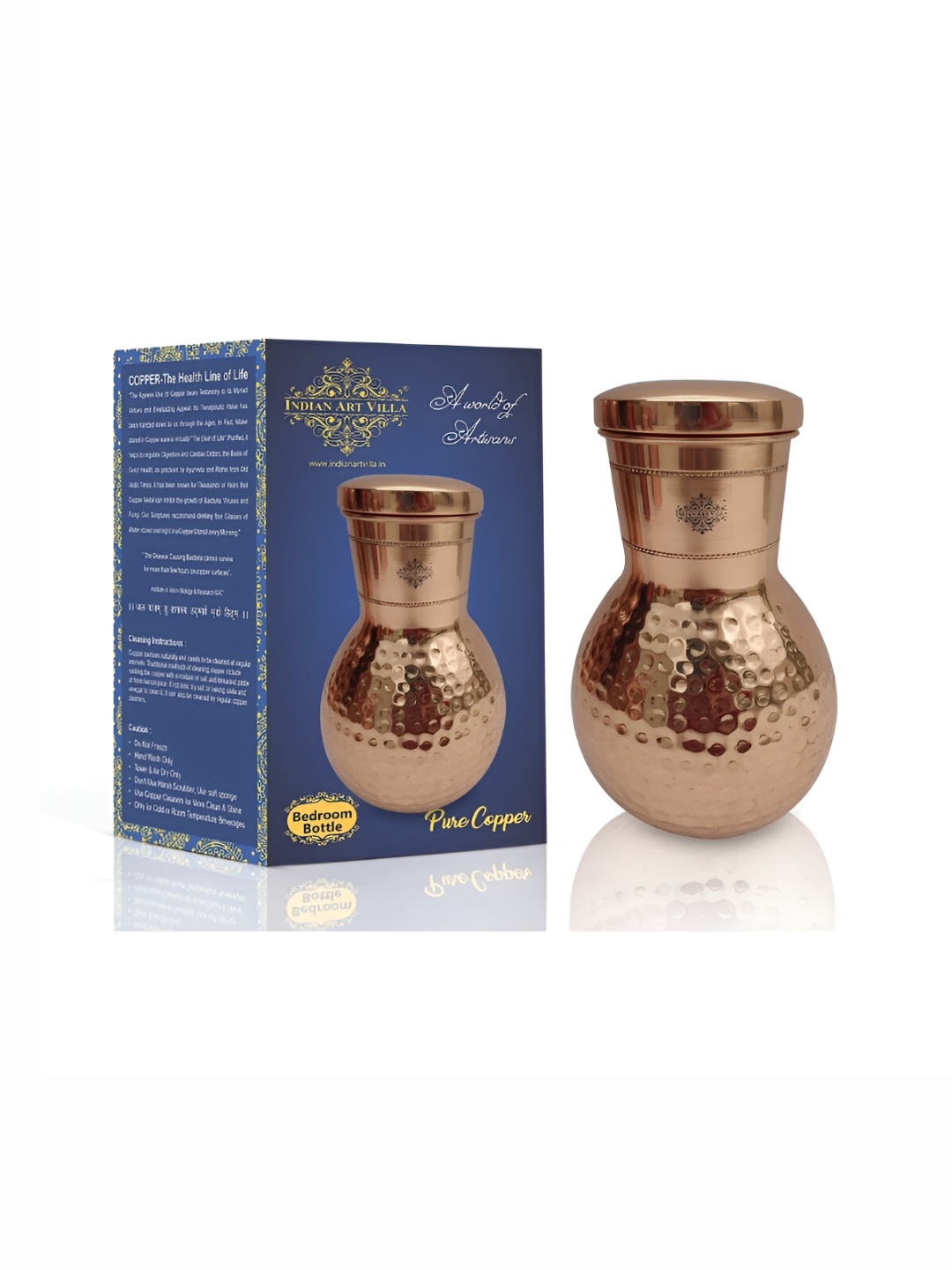 

INDIAN ART VILLA Copper Water Jug
