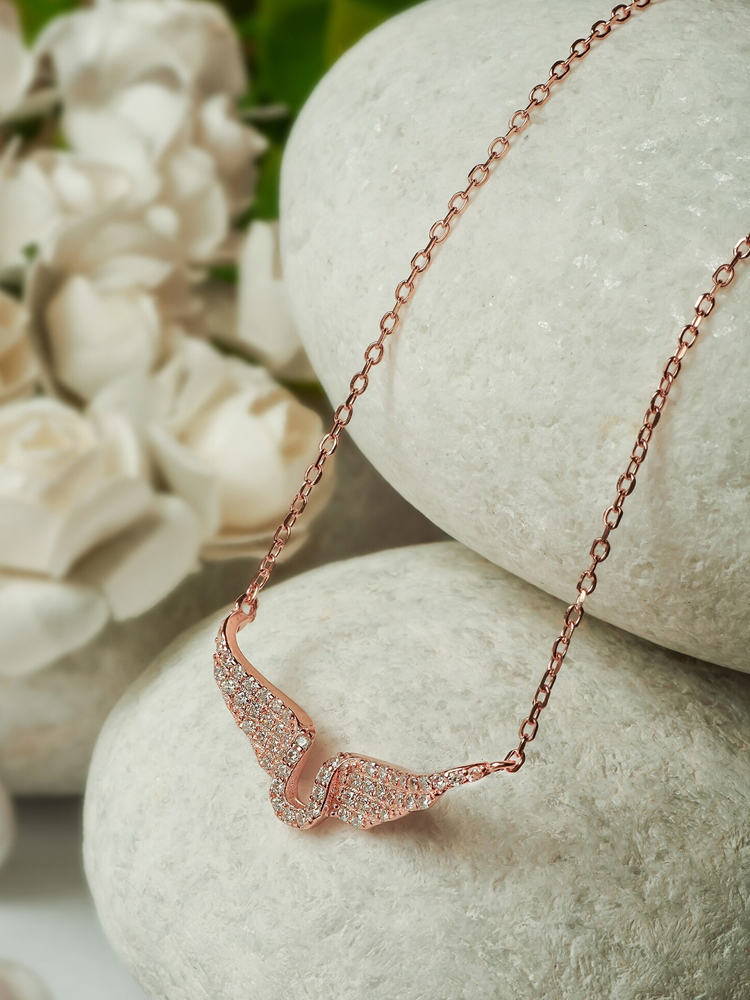 

SILBERRY Sterling Silver Rose Gold-Plated Necklace