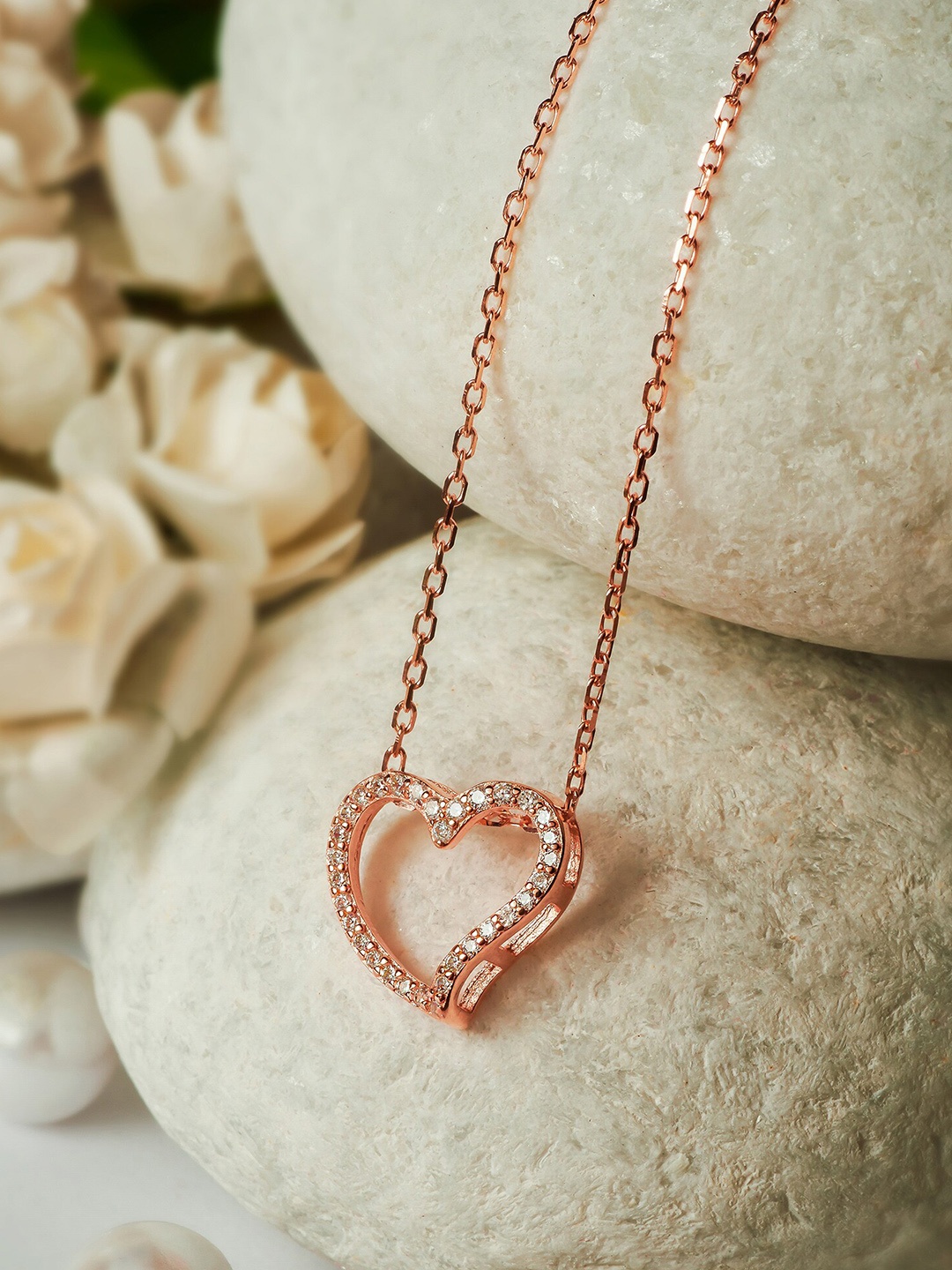 

SILBERRY Sterling Silver Rose Gold-Plated Necklace