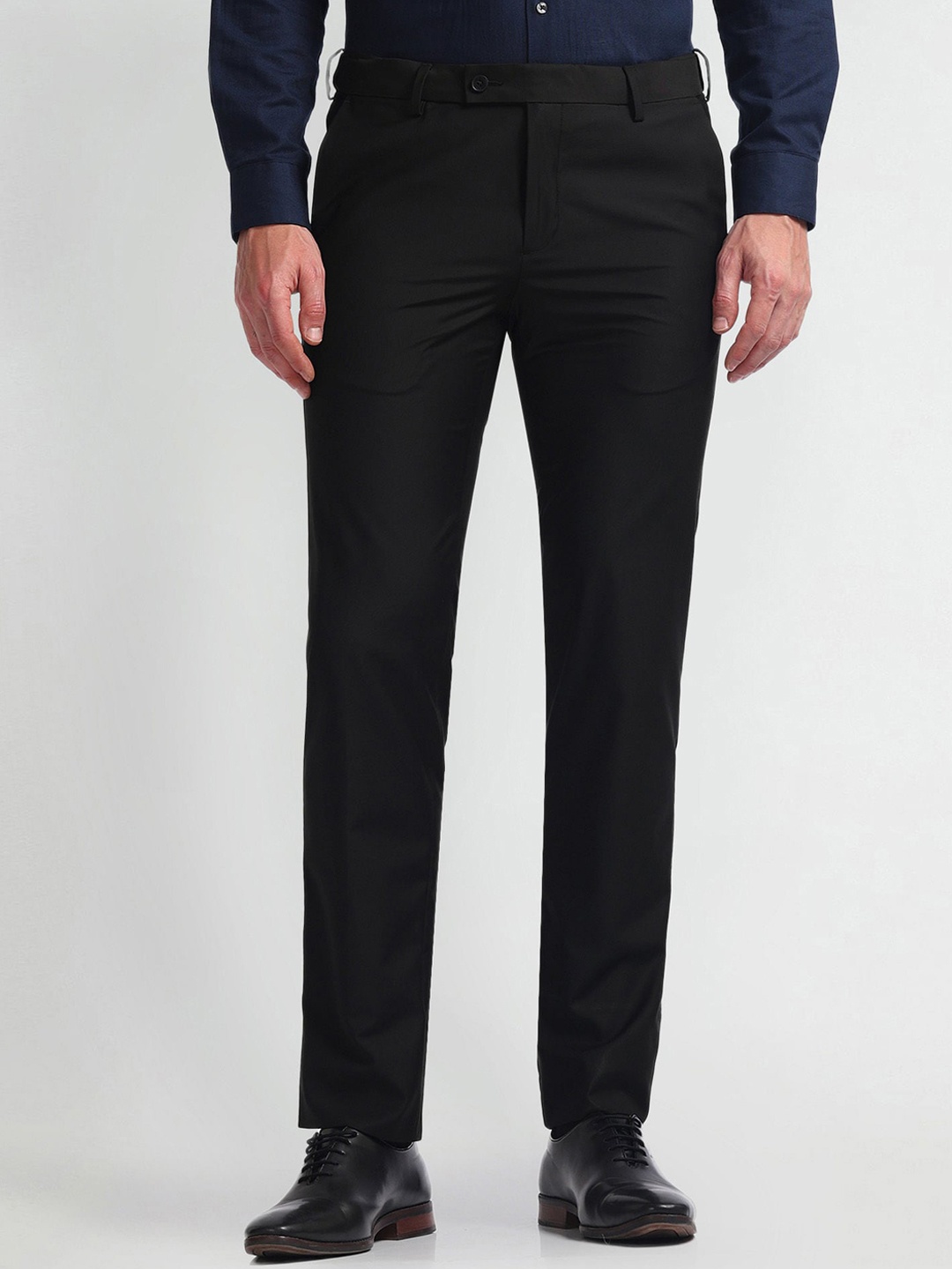

Arrow Men Slim Fit Formal Trousers, Black