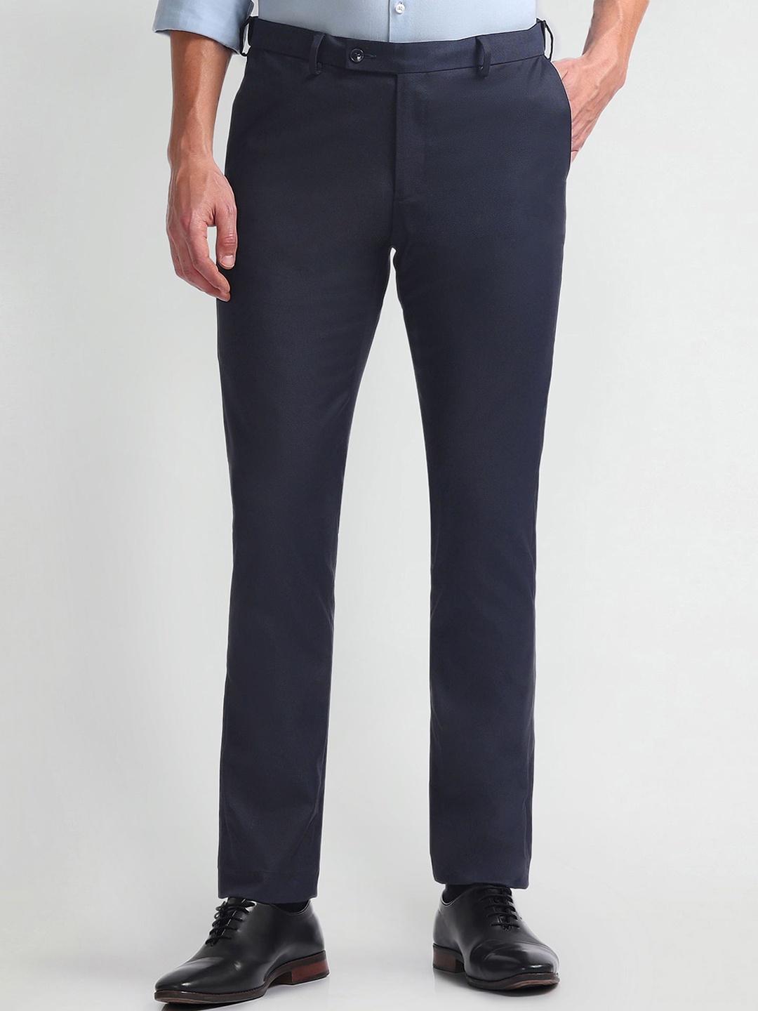 

Arrow Men Slim Fit Formal Trousers, Blue