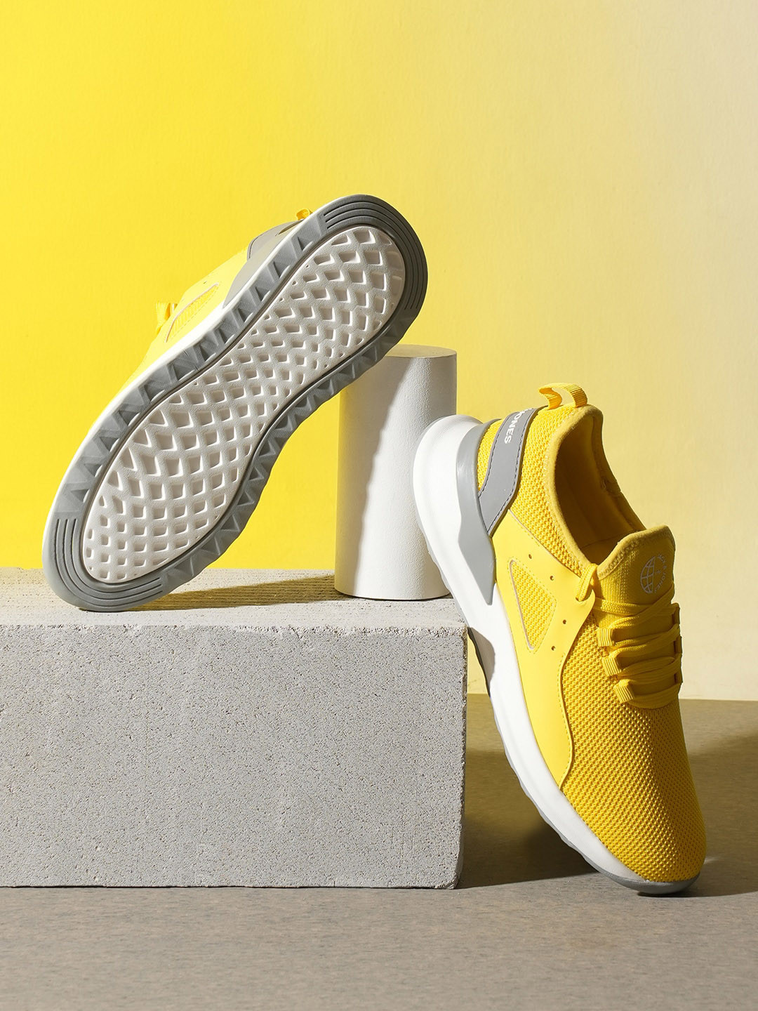 

Jack & Jones Men Woven Design Sneakers, Yellow