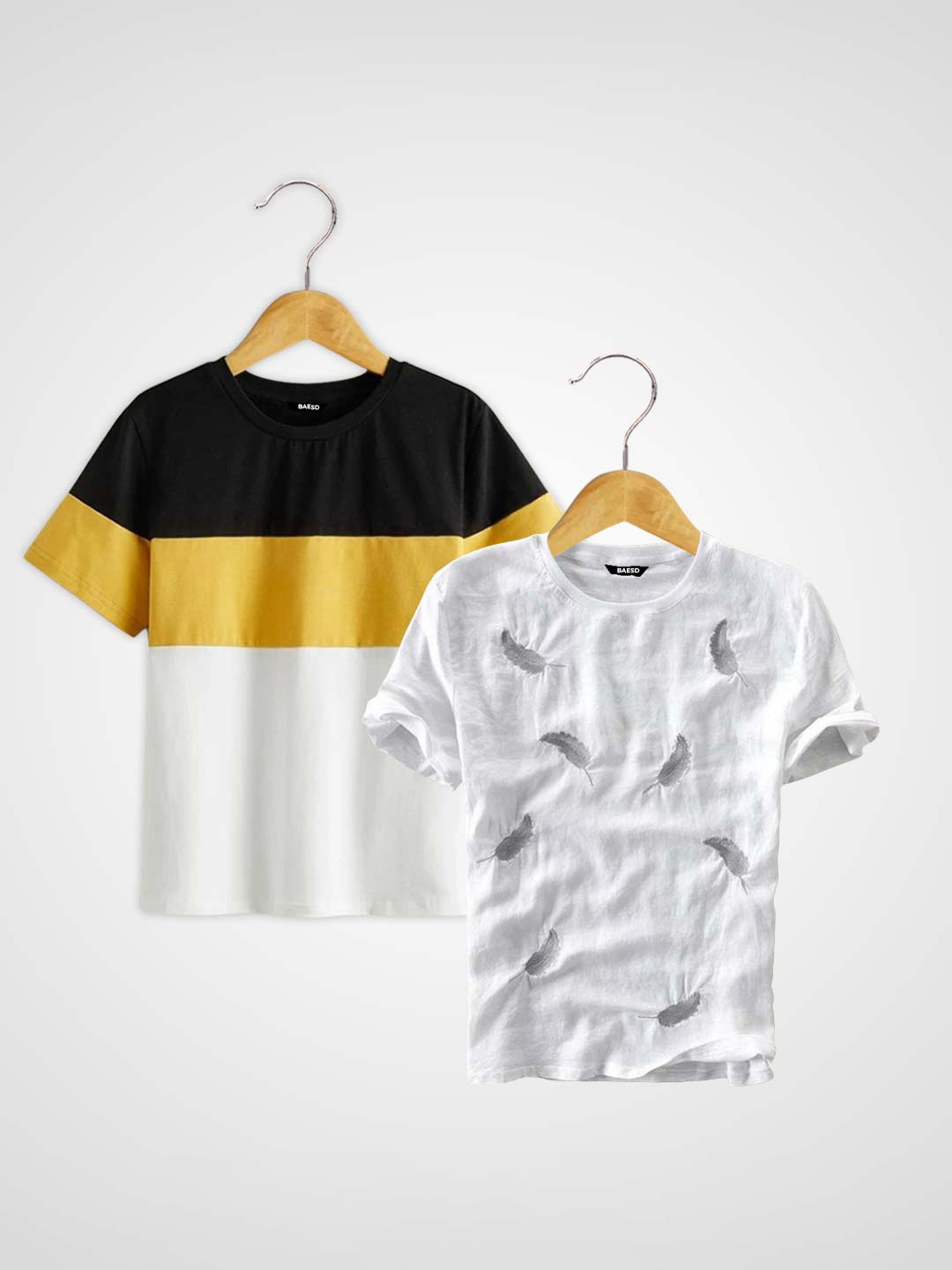 

BAESD Boys Pack Of 2 Pure Cotton T-shirts, White