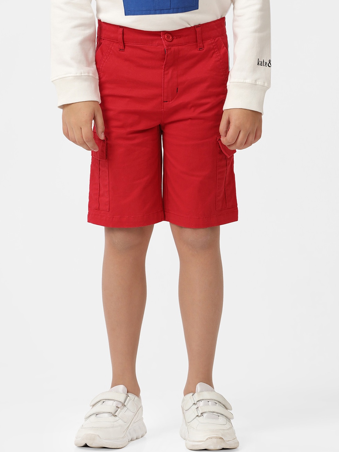 

KATE & OSCAR Boys Cotton Cargo shorts, Red