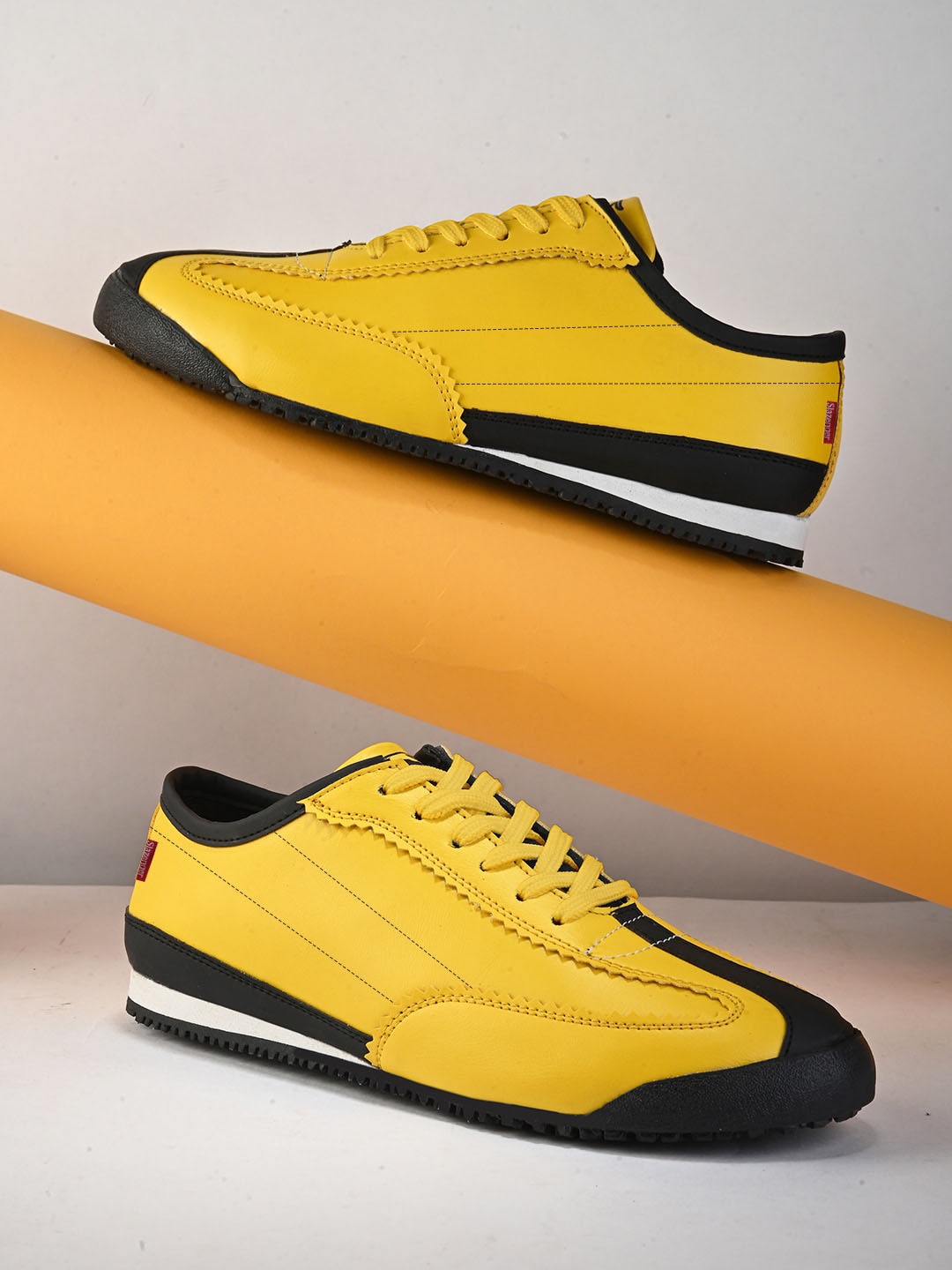 

Slazenger Men Woven Design Casual Sneakers, Yellow
