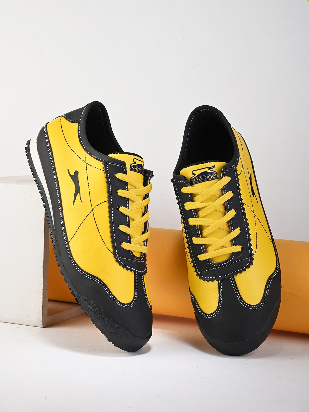 

Slazenger Men Woven Design Casual Sneakers, Yellow