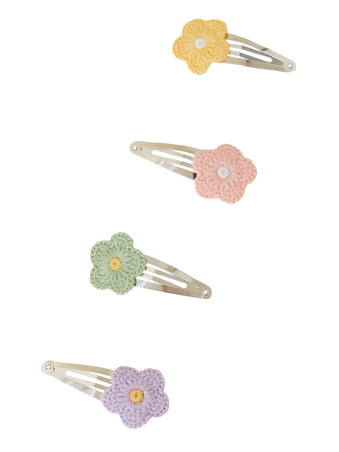 

Accessorize Girls Set of 4 Tic Tac Hair Clip, Purple