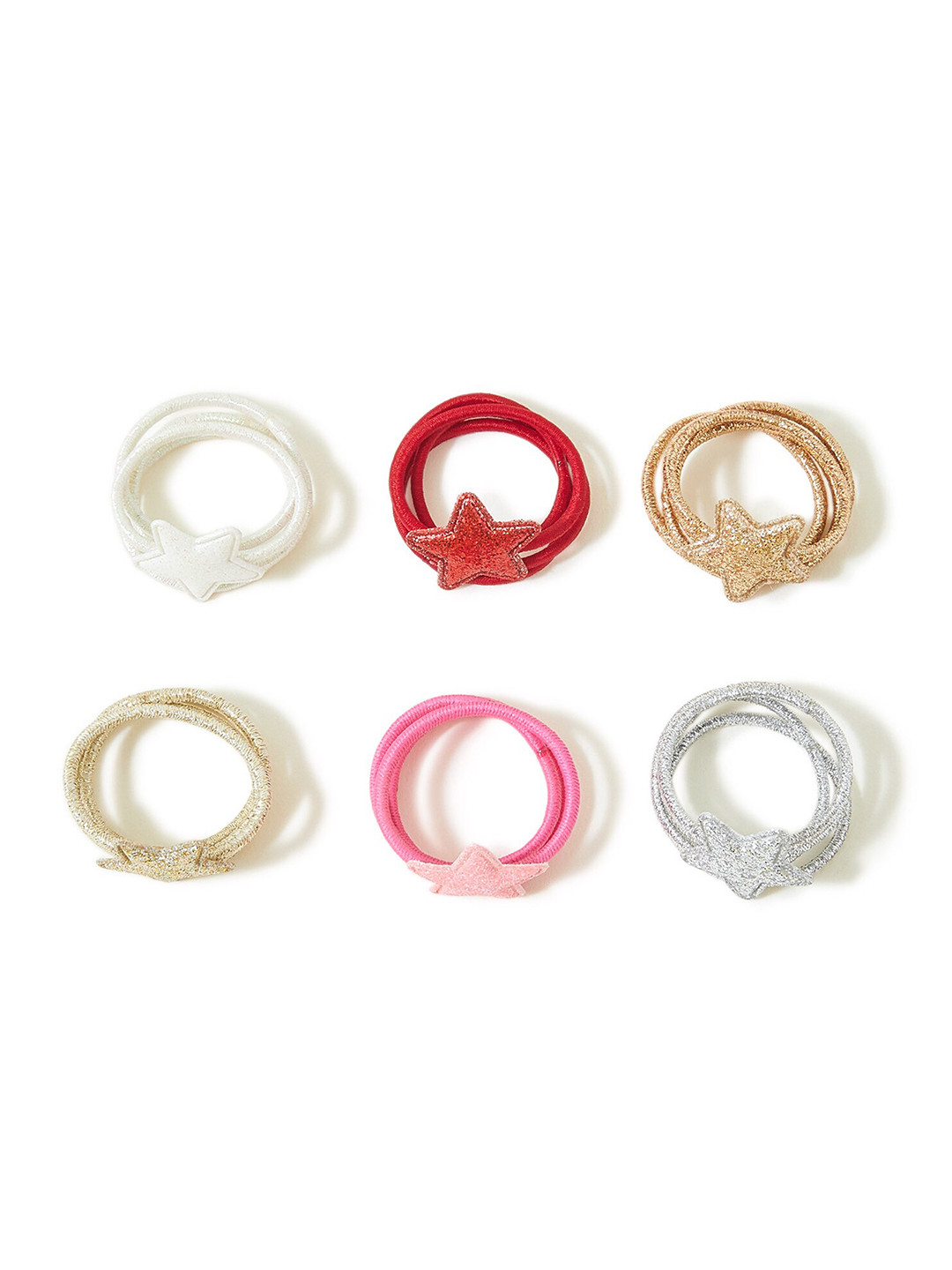 

Accessorize Girls Ponytail Holders, Red