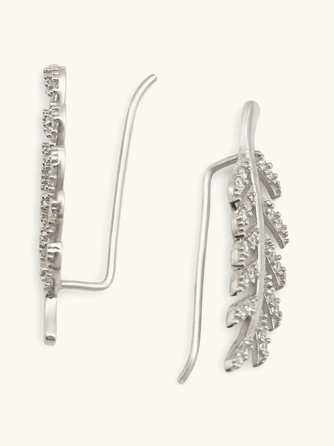 

Mabel 92.5 Sterling Silver Rhodium-Plated Cubic Zirconia Studded Ear Cuff
