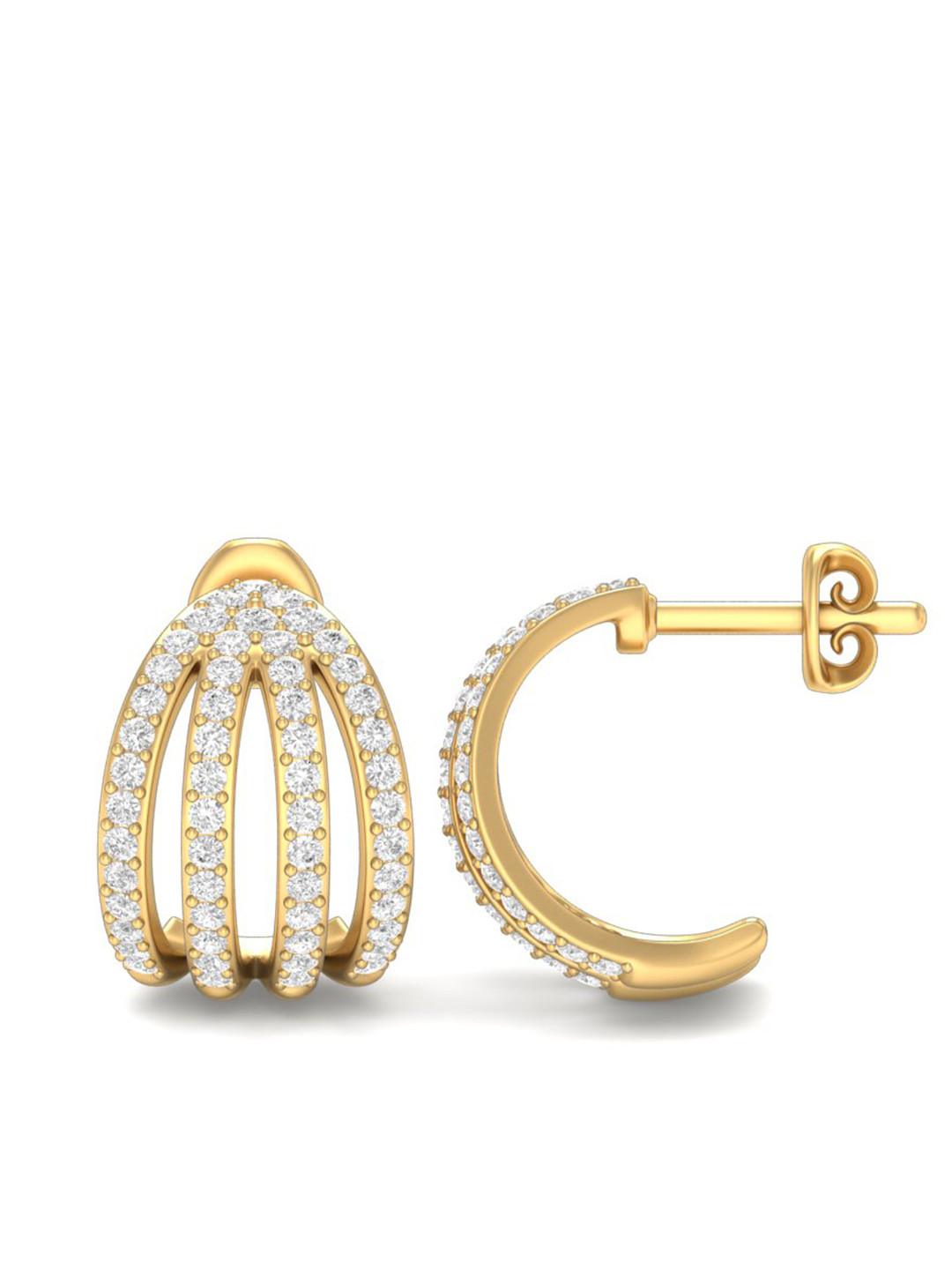 

Mabel 925 Sterling Silver Gold-Plated Contemporary Studs Earrings