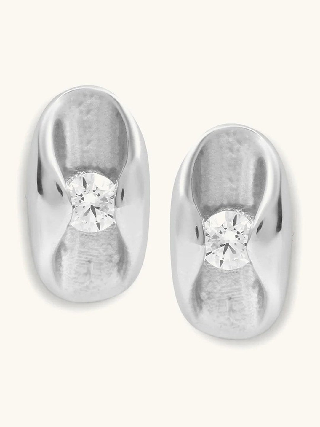 

Mabel Rhodium-Plated Cubic Zirconia-Studded 92.5 Sterling Silver Studs Earrings