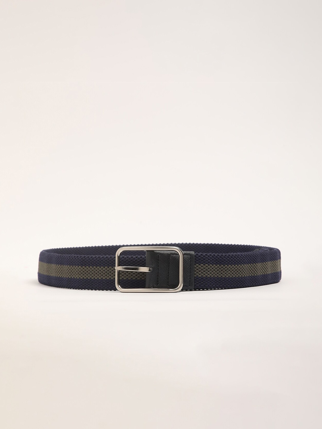 

THE BEAR HOUSE Men Striped Belt, Black