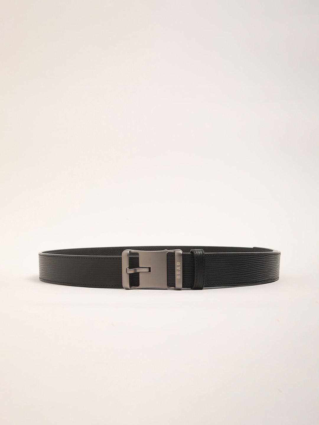 

THE BEAR HOUSE Men Textured Formal Belt, Black