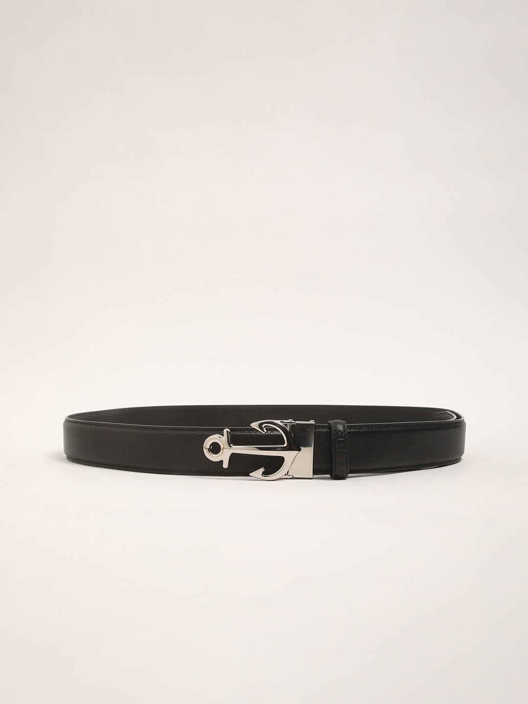 

THE BEAR HOUSE Men Textured Leather Reversible Formal Belt, Black