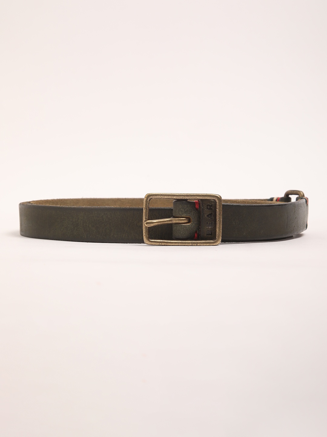 

THE BEAR HOUSE Men Leather Belt, Green