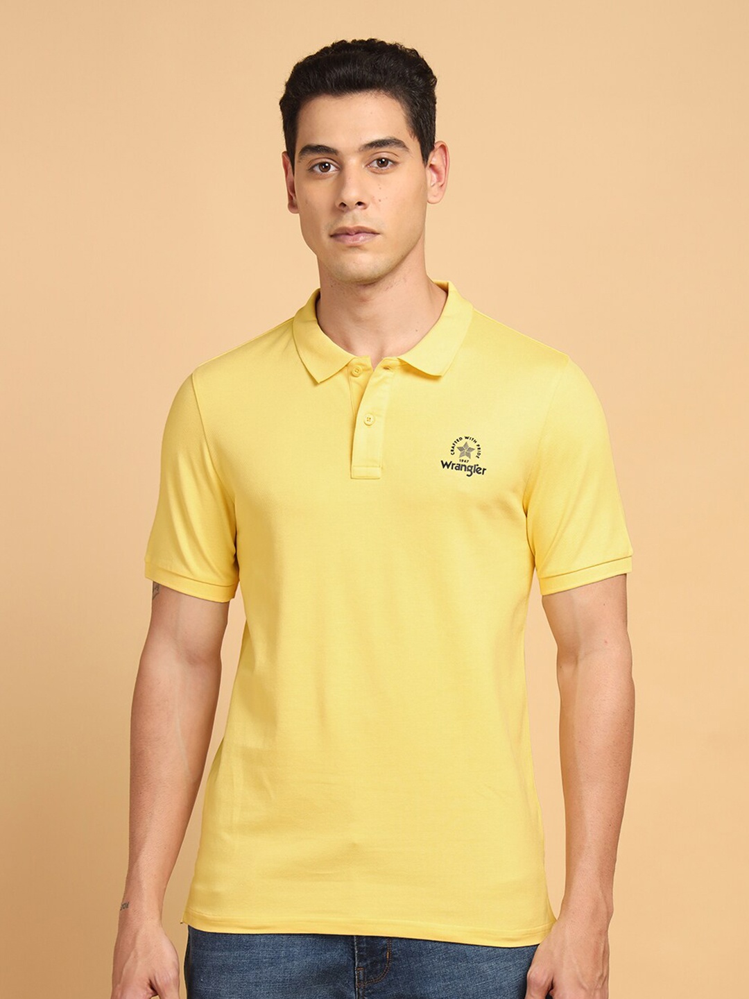 

Wrangler Polo Collar Pure Cotton T-shirt, Yellow