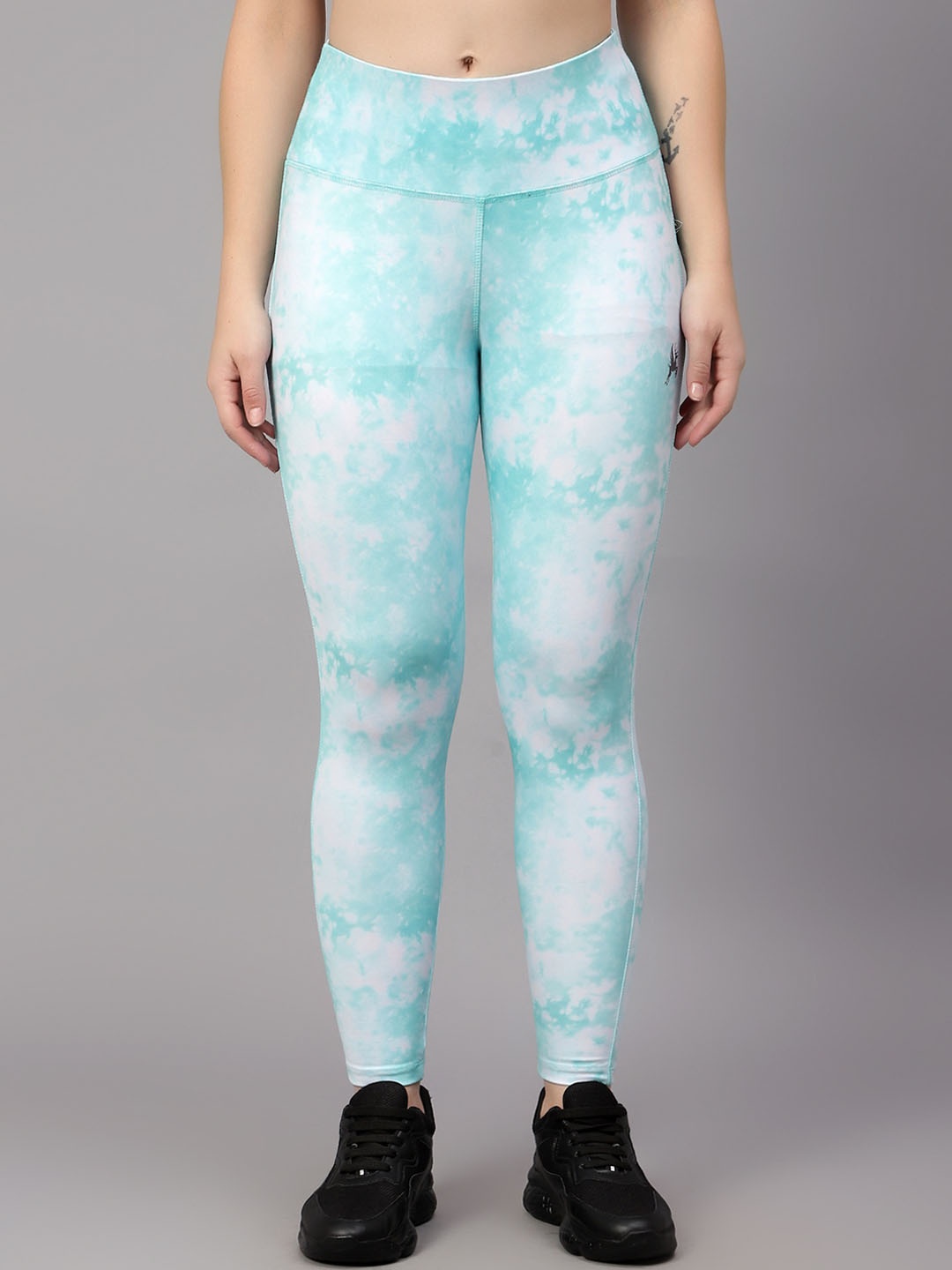 

Trenz Knitted Print Ankle-Length Leggings, Blue