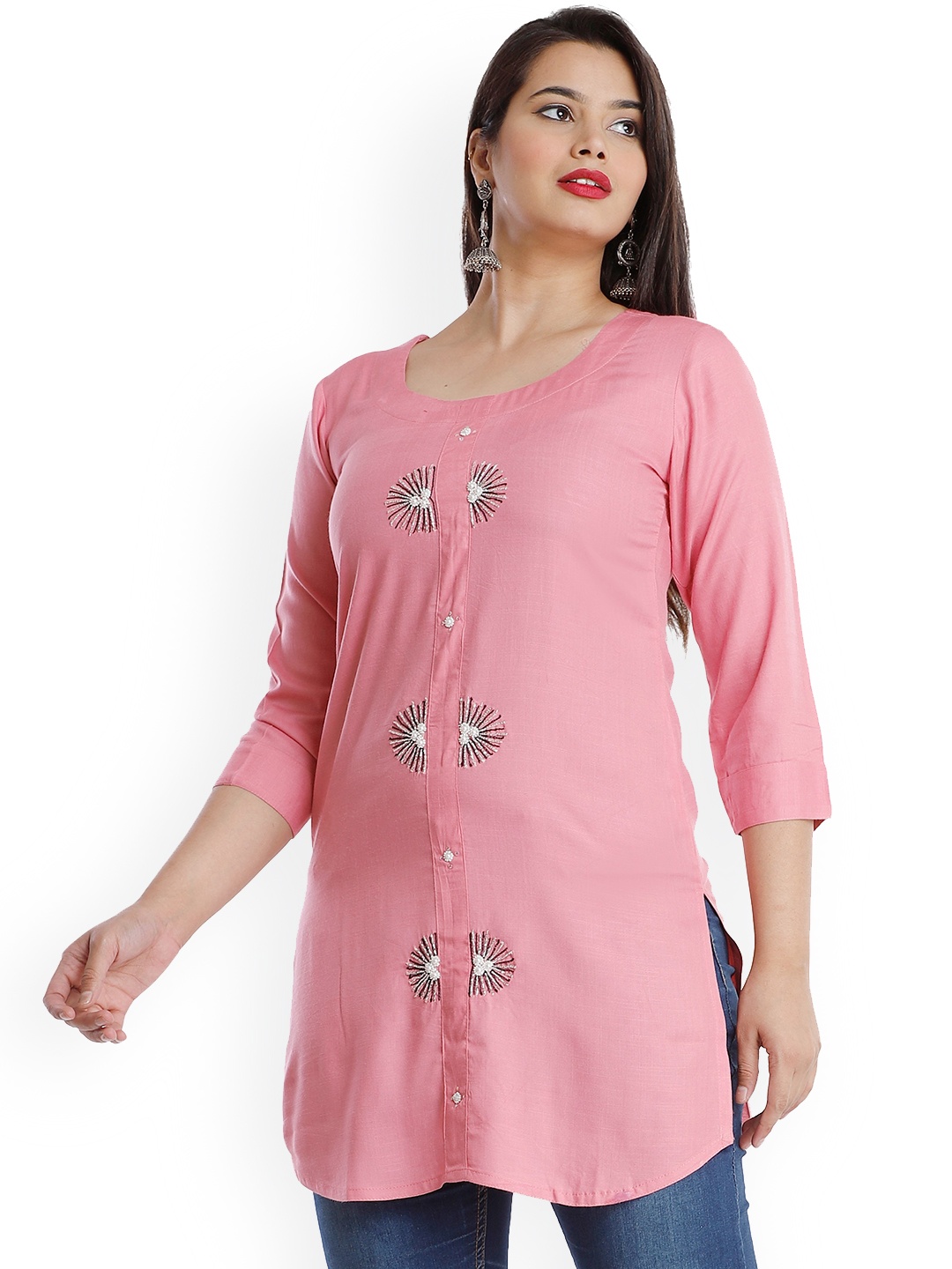 

HIGHLIGHT FASHION EXPORT Women Kurta, Pink