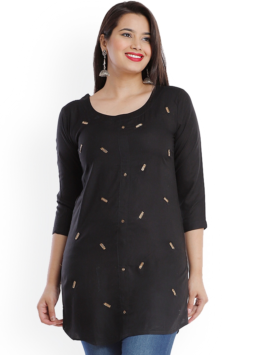 

HIGHLIGHT FASHION EXPORT Women Pathani Kurta, Black