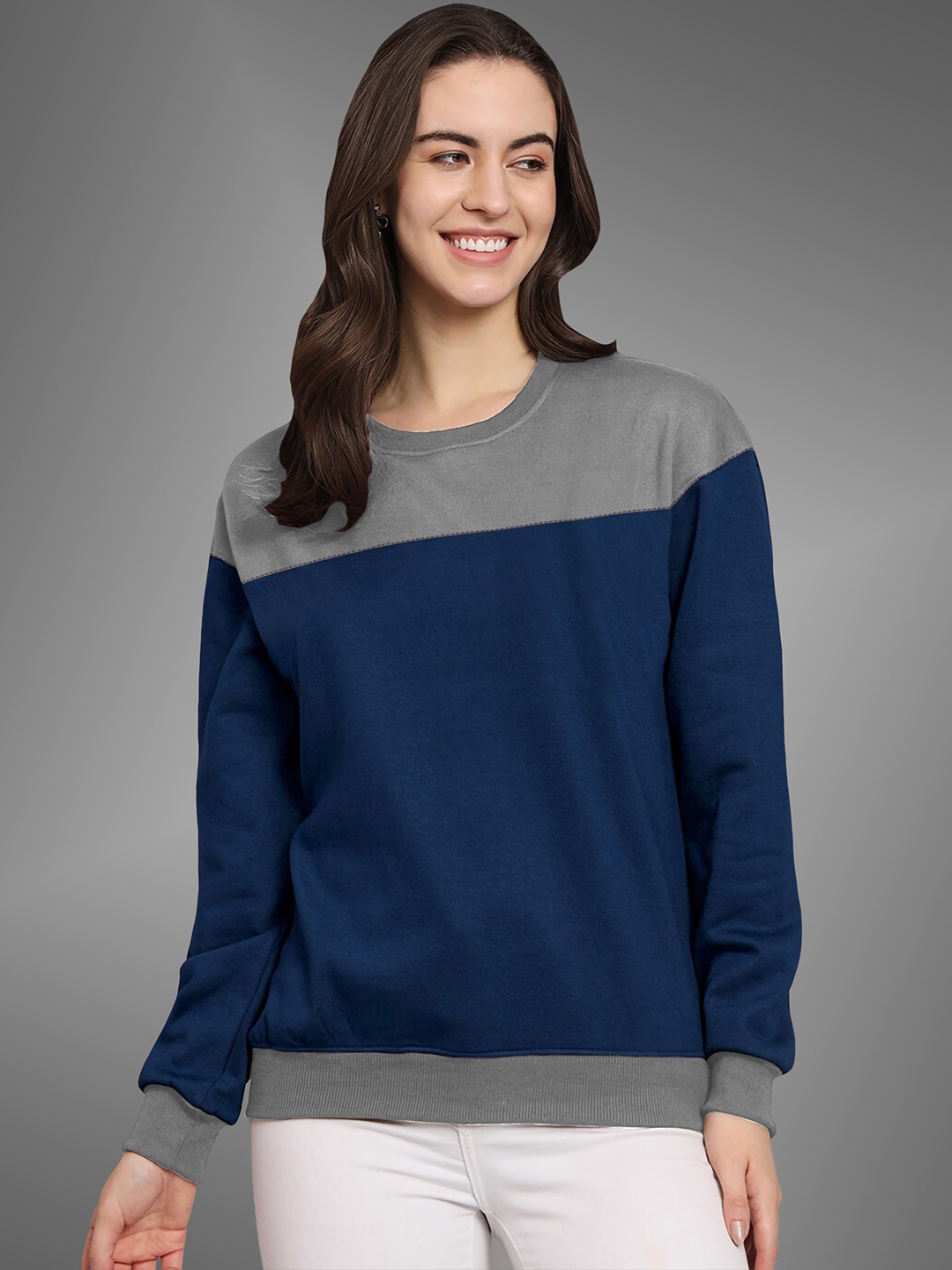 

BAESD Colourblocked Pullover Sweatshirt, Blue