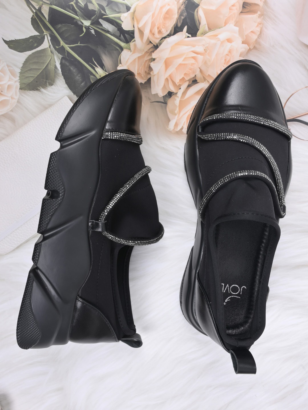 

Jove Women PU Fashion, Black
