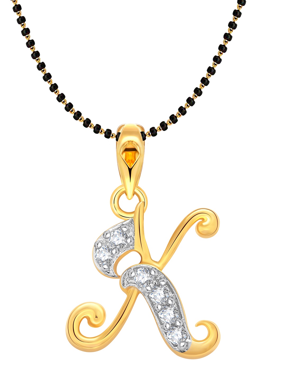 

Vighnaharta Gold-Plated Artificial Stones Mangalsutra