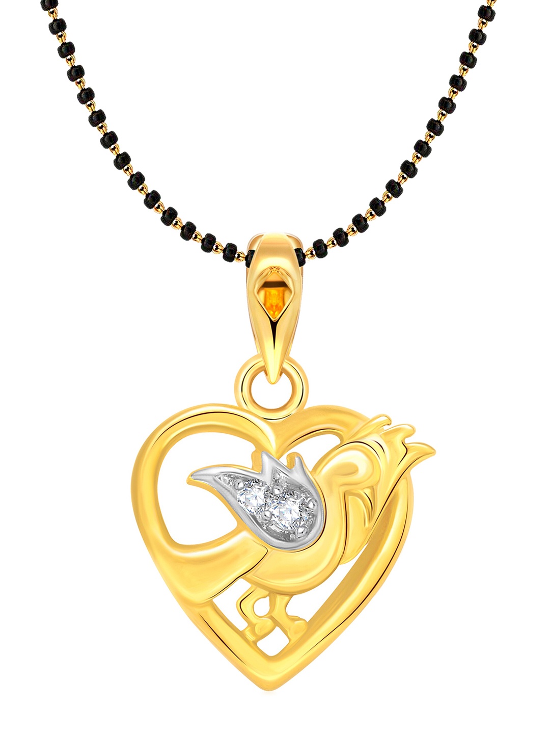 

Vighnaharta Gold-Plated Artificial Stones Mangalsutra