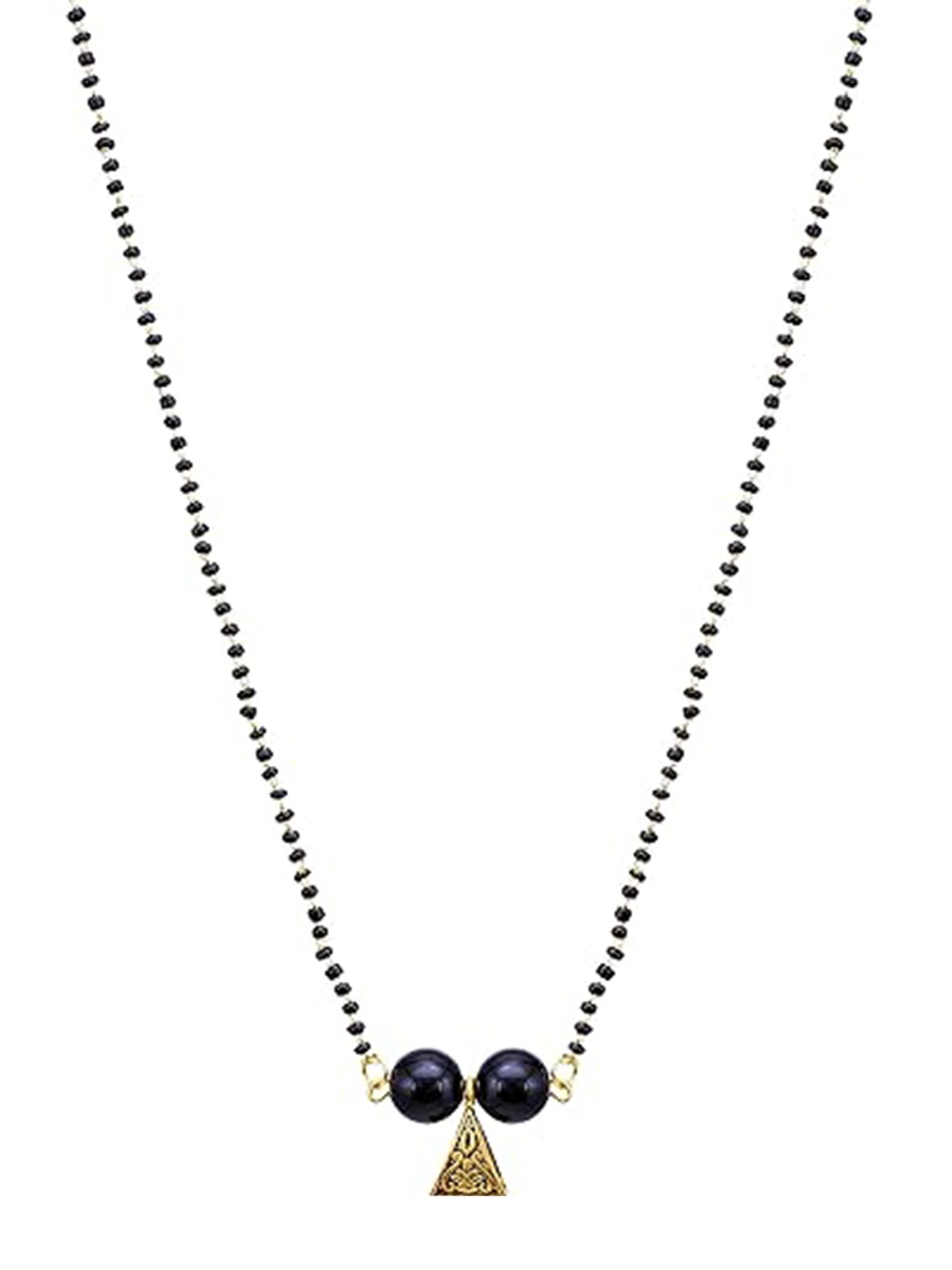 

Vighnaharta Gold-Plated Artificial Stones Mangalsutra