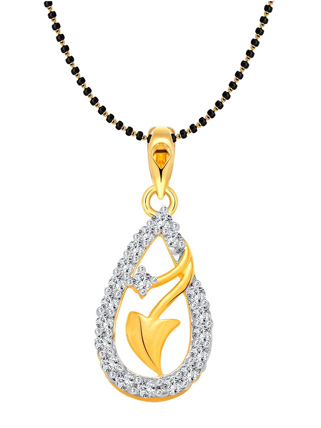 

Vighnaharta Gold-Plated Artificial Stones Mangalsutra