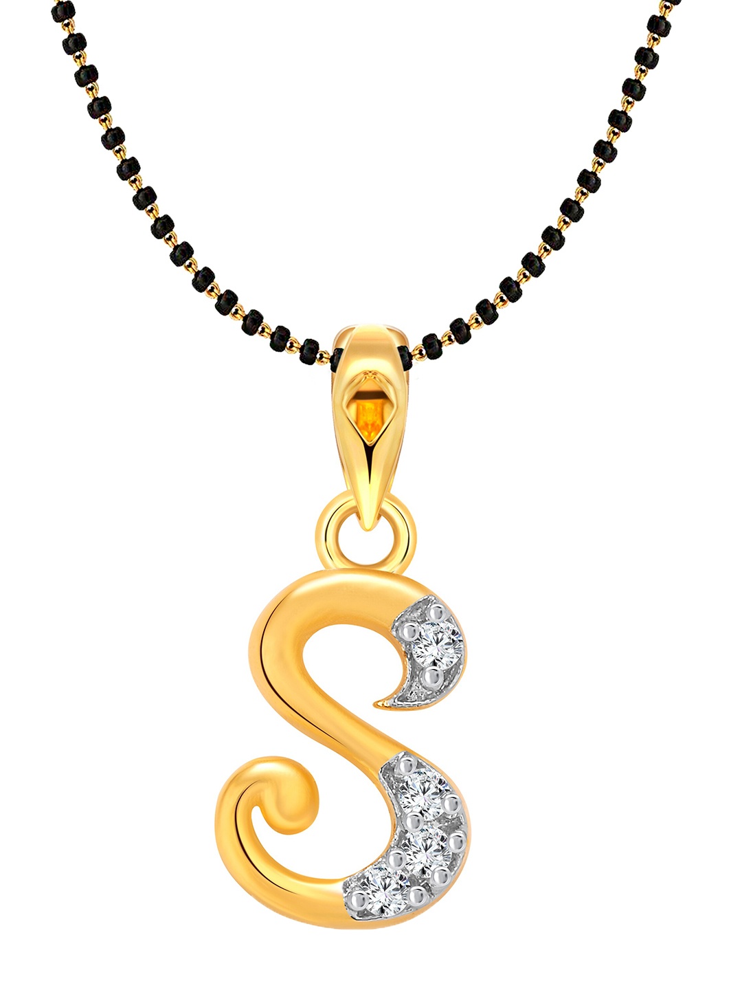 

Vighnaharta Gold-Plated Artificial Stones Mangalsutra