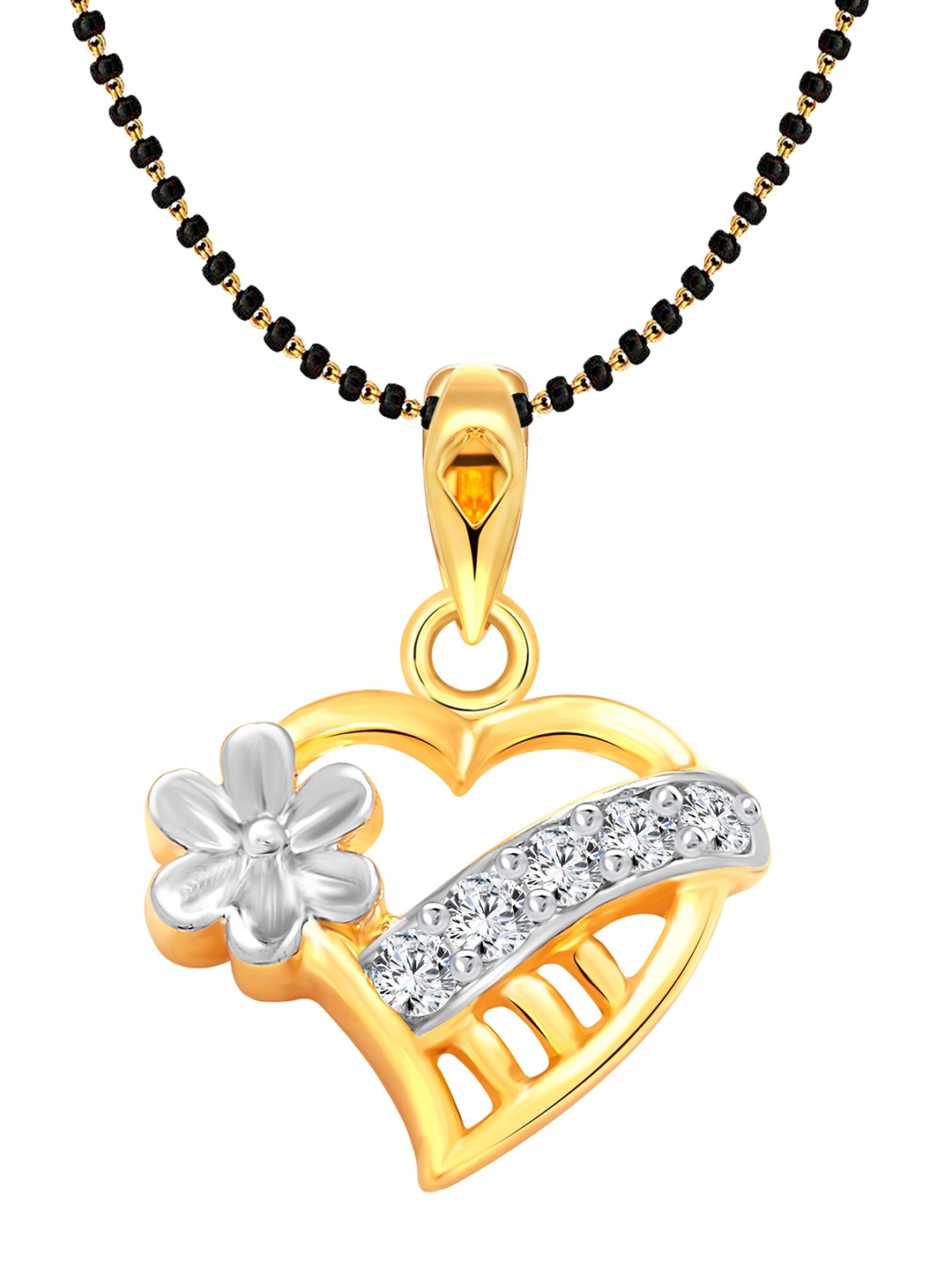 

Vighnaharta Gold-Plated Artificial Stones Mangalsutra