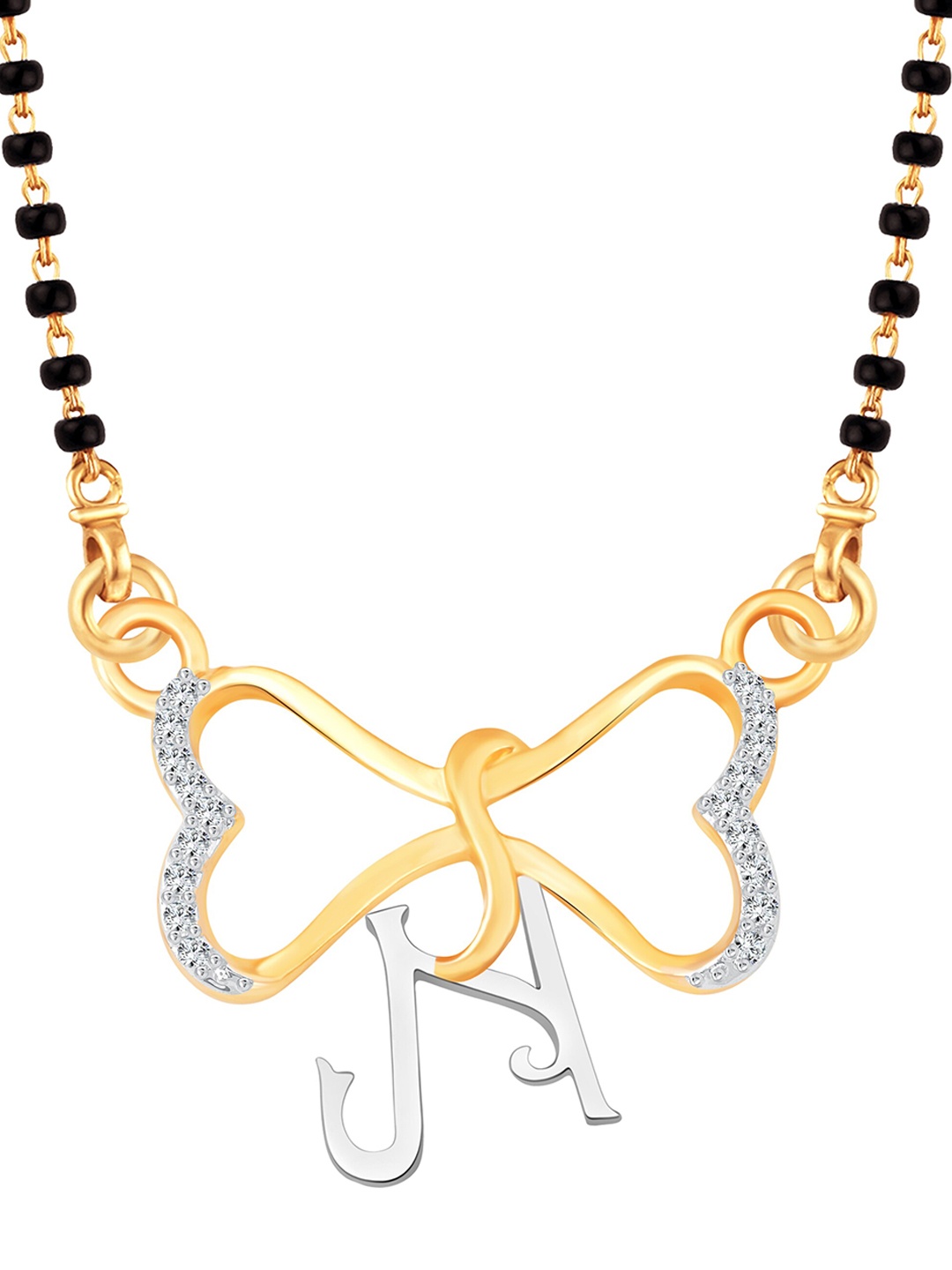 

Vighnaharta Gold-Plated Artificial Stones Mangalsutra