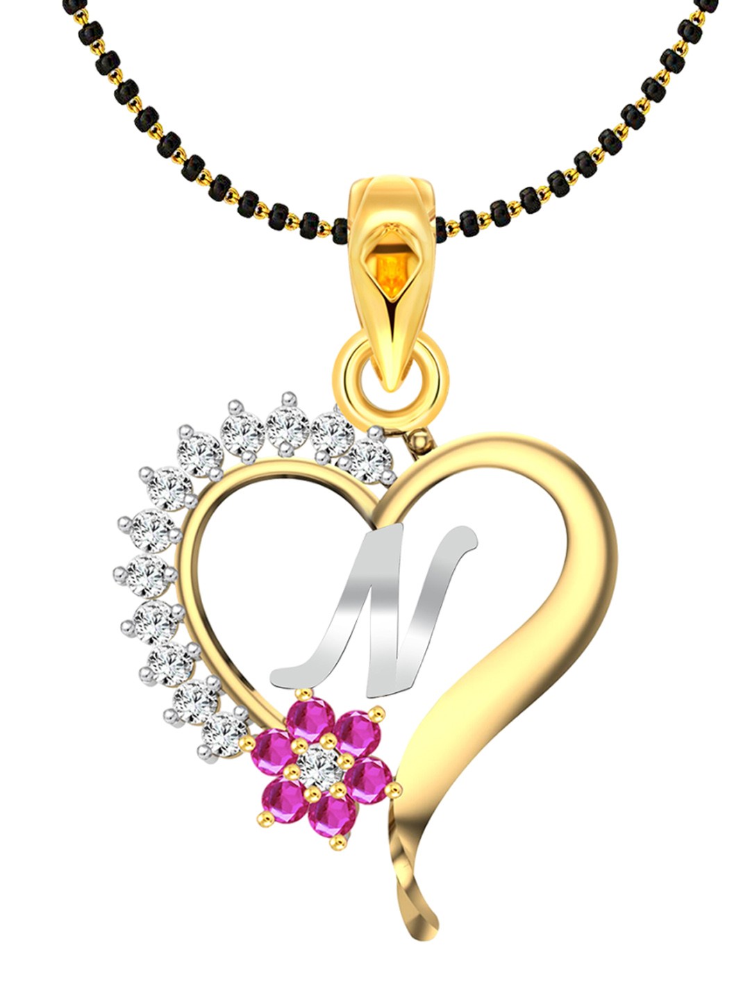

Vighnaharta Gold-Plated Artificial Stones Mangalsutra